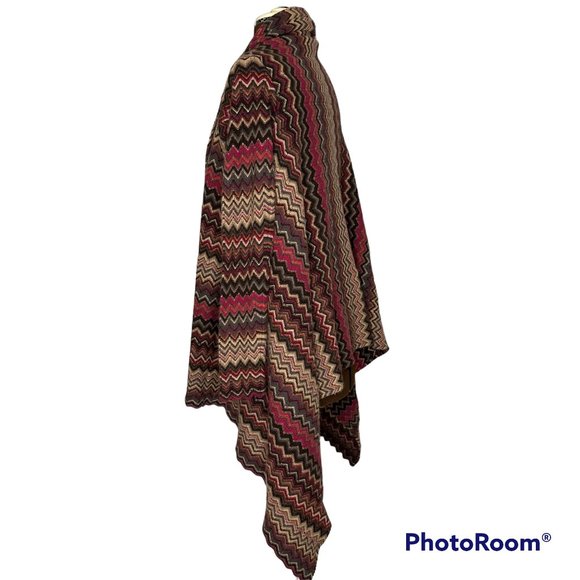 Kinross Cashmere Chevron Knit Waterfall Cardigan - Picture 4 of 6